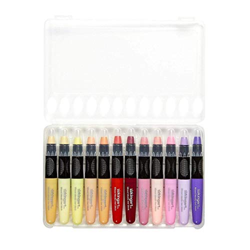 KINGART 583-24 Pastel GEL STICK Set, Artist Pigment Crayons, 24 Unique Colors, Water Soluble, Creamy, and Odorless, Use on Paper, Wood, Canvas and - WoodArtSupply