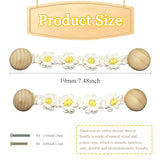 2 PCS Bohemian Style Braided Flower Rope Wooden Pulls Door Cute Flower Handle Woven Rope Decorative Dresser Knobs Kitchen Cabinet Wardrobe Cupboard YYMSEN