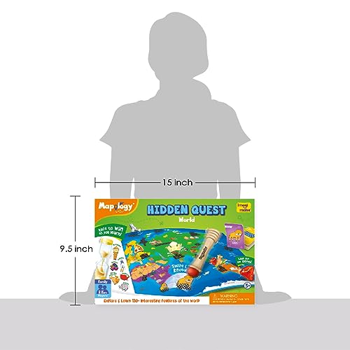 Imagimake Mapology Hidden Quest World Map Board Game | Magical Swipe & Reveal | Educational Toys for 5-7 | Board Game for Kids 8-12 | Boys & Girls - WoodArtSupply