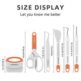 DOOHALO Vinyl Weeding Tools for Cricut Tools Crafting Basic Accessories Set Kit for Silhouette Weeding Scraper Spatula Tweezers Scissors Basic Tools DOOHALO
