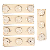 CORHAD 5 Sets Doodle Puzzle Wood Chips Kids Educational Toys Interactive Toys DIY Wooden Chips Graffiti Wooden Chips Wood Decor Toy for Kids Fine CORHAD