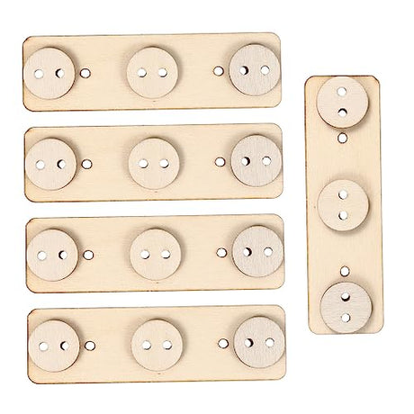 CORHAD 5 Sets Doodle Puzzle Wood Chips Kids Educational Toys Interactive Toys DIY Wooden Chips Graffiti Wooden Chips Wood Decor Toy for Kids Fine CORHAD