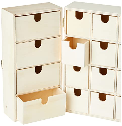 Artemio Advent Calendar to Decorate Triptych, Wood, 55 x 28 x 6.5 cm, 55 x 6.5 x 28 cm Artemio