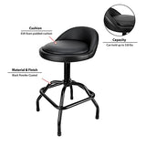 Performance Tool W85011 Adjustable Height Bar Stool, Pneumatic Swivel Bar Stool with Back Support, 360 Degree Swivel, Heavy Duty Steel Frame Stool Performance Tool