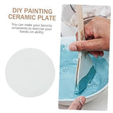 Tofficu Pottery White White Serving Platters Unfinished Ceramic Tiles Unfinished Ceramic Plate Dinner Decoracion para Mesa De Comedor Hand Ceramic Tofficu