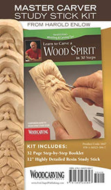 Wood Spirit Study Stick Kit (Learn to Carve Faces with Harold Enlow): Learn to Carve a Wood Spirit Booklet & Wood Spirit Study Stick (Fox Chapel Design Originals