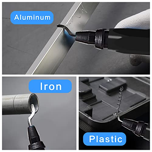 Deburring Tool Set 11 Pieces of High Speed Steel Rotary Burr Removal Blades, Ideal for Deburring Tool,1 Black Handle DKIBBITH