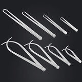 Glarks 8Pcs Stainless Steel Inside Outside Caliper Set, 4'' 8'' 10'' 12'' Straight/Bent Leg Ceramic Pottery Measuring Tools for Carving, Shaping, Glarks