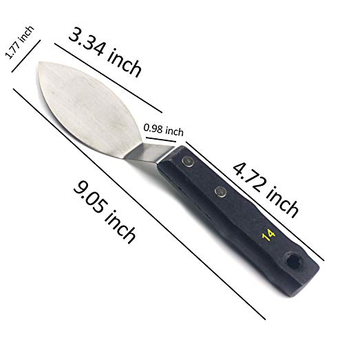 Large Painting Knife 5pcs by AebDerp Acrylic Paint Knife with Stainless Steel Palette Knives for Artist Painting Supply AebDerp