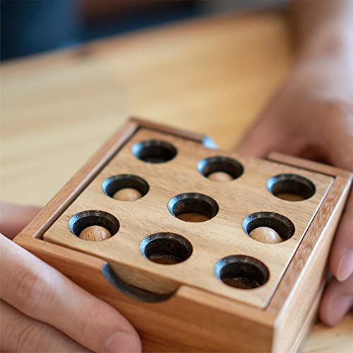 BSIRI Wooden Board Games Educational Sets Classic for Coffee Table or Home Decor and Living Room Decor Rustic Golf Game (Gopher Holes) Made by Wooden