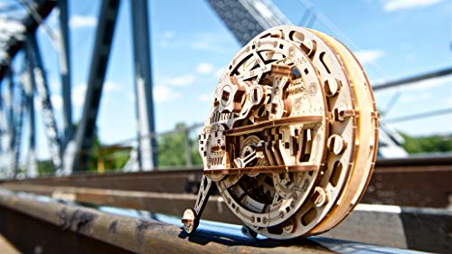 UGEARS Mechanical Monowheel 3D Puzzle Kit | Movable Unicycle Wooden Puzzle Craft Set and Thinking Task for Adults | 3D Model Kit Made of Wood Idea UGEARS