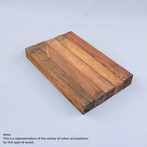 Legacy Woodturning, Cocobolo Wood Turning Blank, 1 1/2" x 1 1/2" x 12", 5 Pack Legacy Woodturning