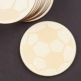 Pack of 24 Unfinished Wood Soccer Ball Cutouts by Factory Direct Craft - Blank Wooden Sports Team Banquet Mascot Cheerleader Art and Craft Activities Factory Direct Craft