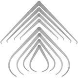 Glarks 8Pcs Stainless Steel Inside Outside Caliper Set, 4'' 8'' 10'' 12'' Straight/Bent Leg Ceramic Pottery Measuring Tools for Carving, Shaping, Glarks