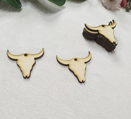 30pcs of Wood Cow Earring Blanks, DIY Earrings Blanks, Wood Cow Tag Blanks DIY Craft Blanks (2'') XIAOYUE