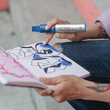 ARTEZA Acrylic Paint Markers, 7 Acrylic Paint Pens in Classic Colors, 3-in-1 Multi-Line Nibs, 5–15 mm Line, UV-Resistant, Art & Craft Supplies, Use ARTEZA