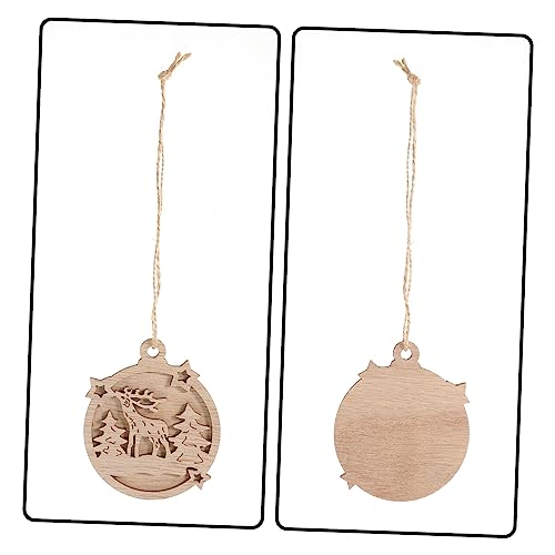 Abaodam Unfinished Wooden Cutouts 30 pcs Double Decorative Wood Chips Christmas Hanging Decorations Toy for Kids Toys for Kids Graffiti Wooden Slices Abaodam