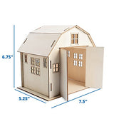 Breyer Horses Stablemates Paint Your Own Barn and Horse Set | 6 Paints Included | 1:32 Scale Horse | Barn 6.75" H x 5.25" W x 7.5" L Craft Set | Breyer