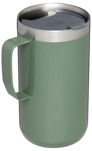 Stanley Stay Hot Camp Mug - Durable 18/8 Stainless Steel Insulated Mug - Splash-Free Tritan™ Drink-Thru Lid - 24 OZ - Hammertone Green - WoodArtSupply