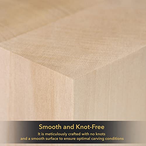 BeaverCraft BW1 Large Basswood Carving Block 10 x 4 x 4 Inches Carving Wood Blocks Whittling Wood Blocks Basswood for Wood Carving Wooden Blocks for BeaverCraft