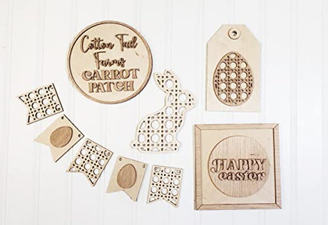 Easter DIY Wood Kit, Tiered Tray Decor, Small Signs for Counter Decor Generic