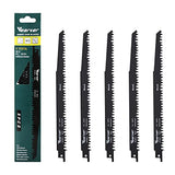 Vearter 5PCS/Set S1531L Reciprocating Saw Blades 5TPI HCS Sabre Saw 240mm for Cutting Course Damp Wet Wood Logs Plactics Vearter