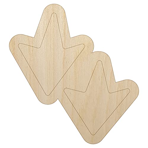 Duck Goose Footprint Track Unfinished Wood Shape Piece Cutout for DIY Craft Projects - 1/4 Inch Thick - 4.70 Inch Size Sniggle Sloth