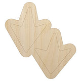 Duck Goose Footprint Track Unfinished Wood Shape Piece Cutout for DIY Craft Projects - 1/4 Inch Thick - 4.70 Inch Size Sniggle Sloth
