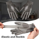 Patelai 2 Pairs Epoxy Gloves Silicone Gloves for Resin Reusable Safe Silicone Gloves for Crafts Jewelry Making Work DIY (Black, Blue) Patelai