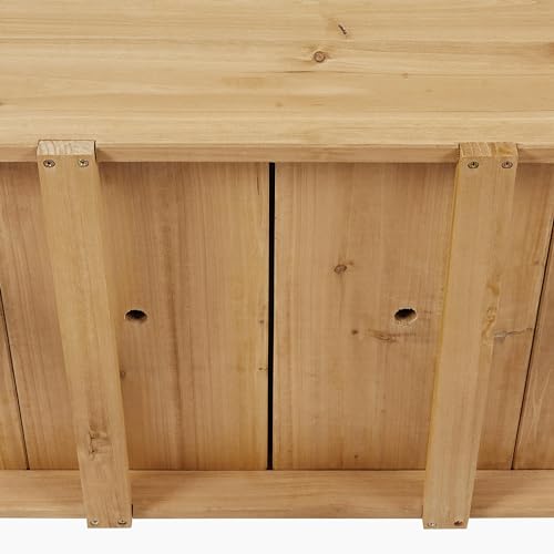 Yaheetech 49x22x32in 8 Pockets Horticulture Raised Garden Bed Elevated Wood Planter Box Stand with Foldable Side Table and Storage Shelf for Yaheetech