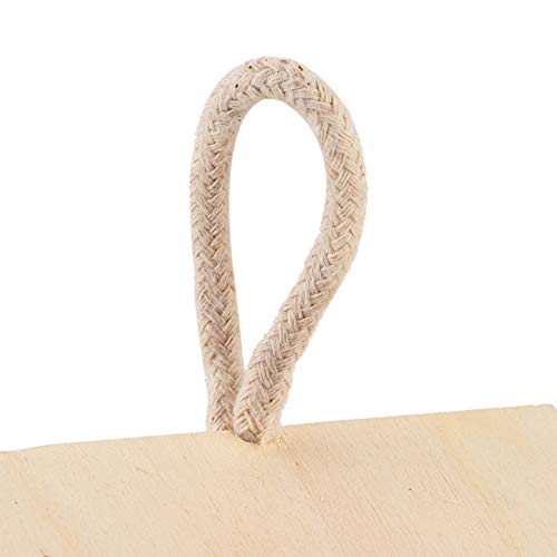 Wooden Bird House Unfinished Unpainted Hanging Cords Birdhouse for Finches and Songbirds Outdoor Decoration DIY Kids Educational 1pcs Buachois