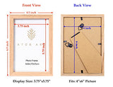 ATOBART 4x6 Picture Frame Set of 6, Made of Solid OAK Wood with Real Glass Front,4x6 Natural Wood Photo Frame for Wall Mount or Table Top Display ATOBART