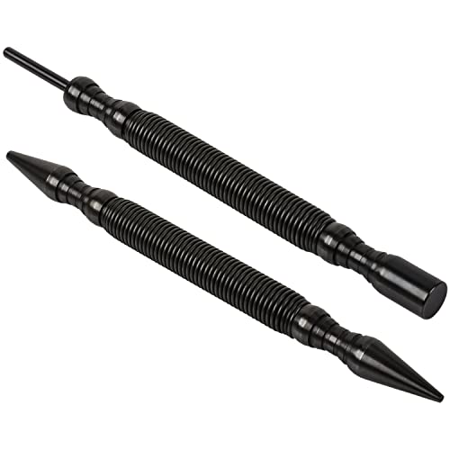 HIT Tool Pro Combo Kit 1/32" Hammerless Nail Set Punch, 2/32" Hammerless Nail Set, Hammerless Door Hinge Pin Punch and Steel Hammer, 2 Tools (NS12HF) HIT Tool