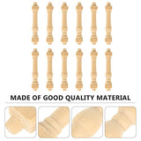 COHEALI 36 pcs Wooden Art Craft Decor Accessory DIY Spindles Unfinished Dollhouse Wood Handrails Layout Models Miniature Furniture for Mini Railing COHEALI