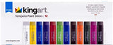 KINGART 575-12 TEMPERA PAINT Sticks, Set of 12 Rich Colors, Solid Tempera Paint for Kids, Super Quick Drying, Non-Toxic, Work Great on Paper, Canvas, KINGART