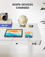 ErGear Electric Standing Desk, 48 x 24 inch Standing Desk with Drawer, Sit Stand Desk with Preassembled Top & USB Charging Ports, Height Adjustable ErGear