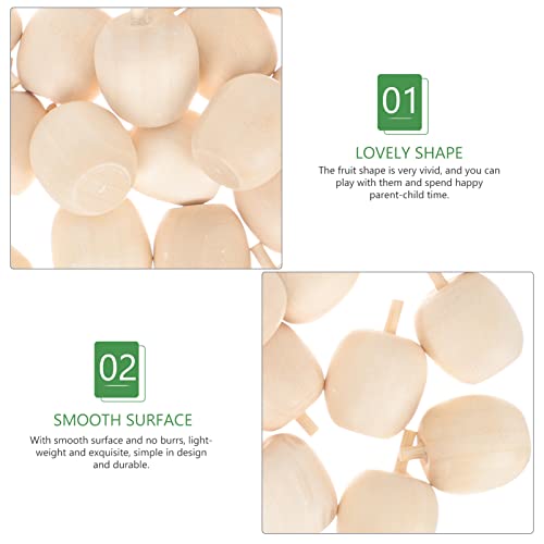 Unfinished Wood Apples Set of 30, Mini Wooden Apples Crafts Artuficial Apples Decorations for Pyrography Painting Writing DIY Wood Crafts Supplies Didiseaon