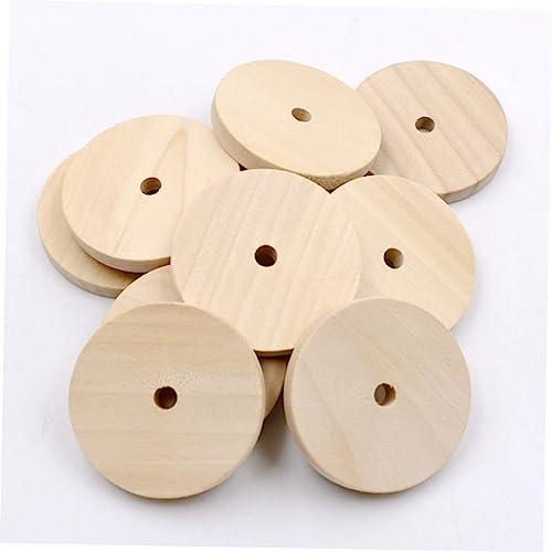 TEHAUX 1 Unfinished Wooden Cutouts Unfinished Wood Discs Unfinished Wood Circle Wood Cutouts for Crafts Circle Wood Chips Circle Wood Cutouts Wooden TEHAUX