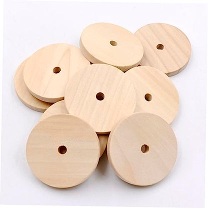 TEHAUX 1 Unfinished Wooden Cutouts Unfinished Wood Discs Unfinished Wood Circle Wood Cutouts for Crafts Circle Wood Chips Circle Wood Cutouts Wooden - WoodArtSupply