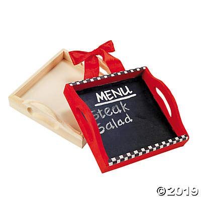 DIY Mini Wood Trays - Bulk Set of 12 Unfinished Wood Tray - Paintable Crafts Supplies Fun Express