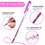 Shuttle Art 60 Pack Tone , Pink Purple Gel Pens with 30 Refills for Adults Coloring Books Journaling Drawing Nature, Landscapes, Animals Scenes Shuttle Art