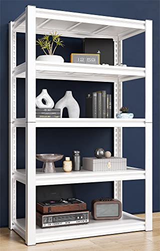 Raybee Garage Shelving Heavy Duty, 2000LBS Storage Shelves Heavy Duty, Pantry Shelves for Kitchen Closet Storage, Kitchen Shelves with 5 Tier Metal Raybee