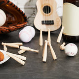 Wesiti 100 Pcs Mini Baseball Bat 2 Inch Unfinished Wooden Bats Unpainted Small Baseball Bats Miniature Bats for Painting Keychain Action Figures DIY Wesiti