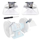 Bench Grinder Eye Shield, 2 Pcs Grinder Eyeshield Replacement Kit for Most Bench Grinders WAGX