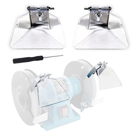 Bench Grinder Eye Shield, 2 Pcs Grinder Eyeshield Replacement Kit for Most Bench Grinders WAGX
