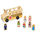 Melissa & Doug School Bus Wooden Toy Set With 7 Figures, Pretend Play, Classic Toys For Kids Melissa & Doug