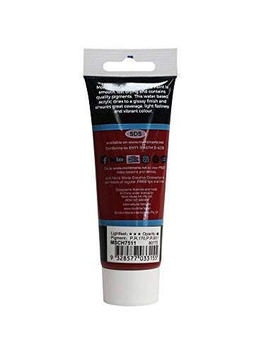 Mont Marte Acrylic Paint Studio 75ml - Crimson Red - WoodArtSupply