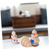 ARTIBETTER 10pcs Wood Christmas Tree Unfinished Wooden Unfinished Peg Dolls Homemade Ornaments Wooden Xmas Tree Craft Blank Peg Doll Wooden Christmas ARTIBETTER