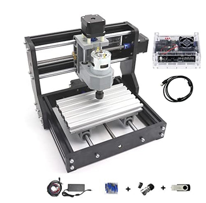 CNCTOPBAOS 1610 PRO Mini CNC Router Kit,3 Axis Desktop GRBL Control DIY Engraver Engraving Machine,Carving Engrave on Acrylic,PVC,PCB,Plastic,Wood - WoodArtSupply