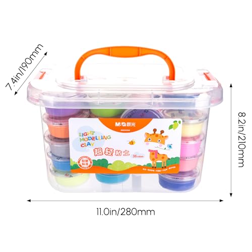 36 Colors Clay Kit Modeling Clay for Kids, Safe and Non-Toxic Clay with Sculpting Tools and 8 Mold, Ideal Halloween Christmas Gift for Kids M&G